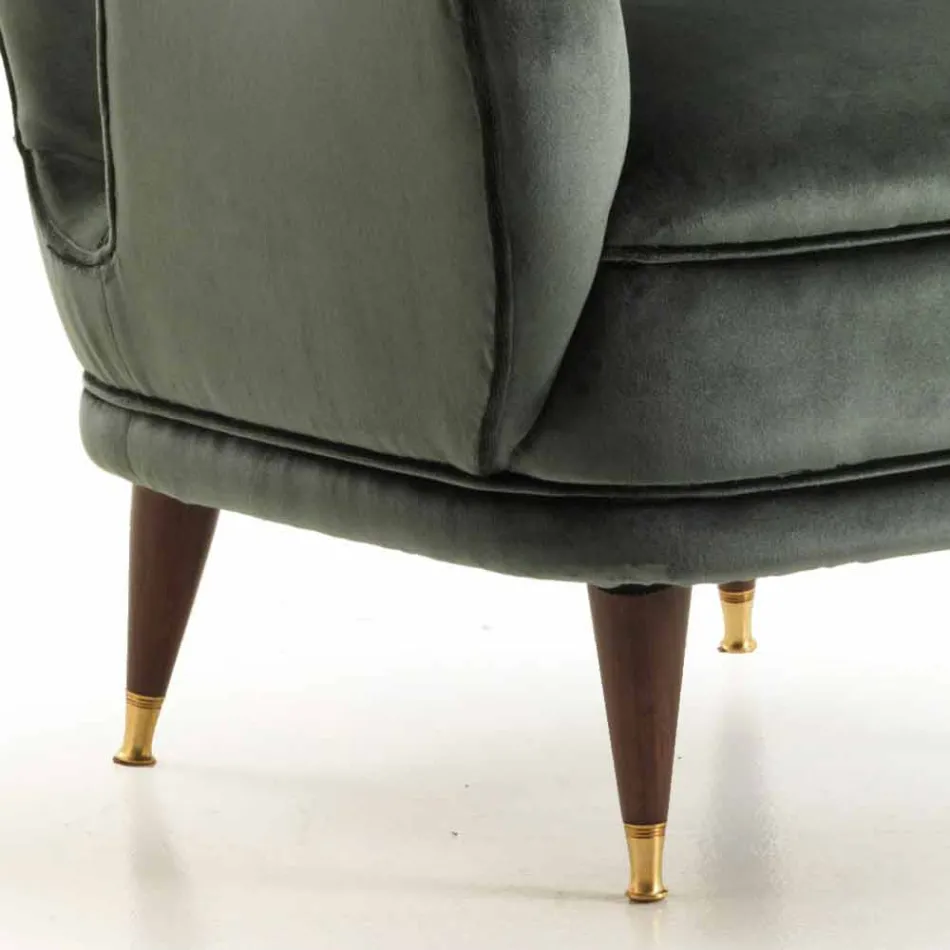 Padded stoel klassiek design lounge L78xP75cm, Benny Viadurini