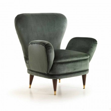 Padded stoel klassiek design lounge L78xP75cm, Benny Viadurini