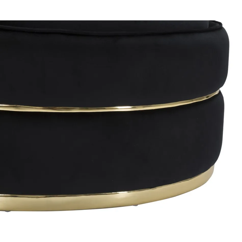 Gestoffeerde en gestoffeerde woonkamerfauteuil in stof met versieringen - Patch Viadurini