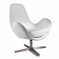 Gestoffeerde en draaibare kunstleer woonkamer fauteuil, modern design - Gajarda
