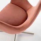 Gewatteerde draaibare lounge fauteuil in fluweel - Gajarda met modern design Viadurini