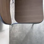 Woonkamer fauteuil in hout en metaal Made in Italy 2 stuks - Saffia Viadurini