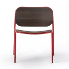 Woonkamer fauteuil in hout en metaal Made in Italy 2 stuks - Saffia Viadurini