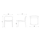 Woonkamer fauteuil in hout en metaal Made in Italy 2 stuks - Saffia Viadurini