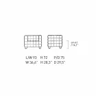 Woonkamerfauteuil in leer met gewatteerd effect Made in Italy - Vesuvius Viadurini