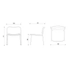 Woonkamer fauteuil in stof en metaal Made in Italy 2 stuks - Sangria Viadurini