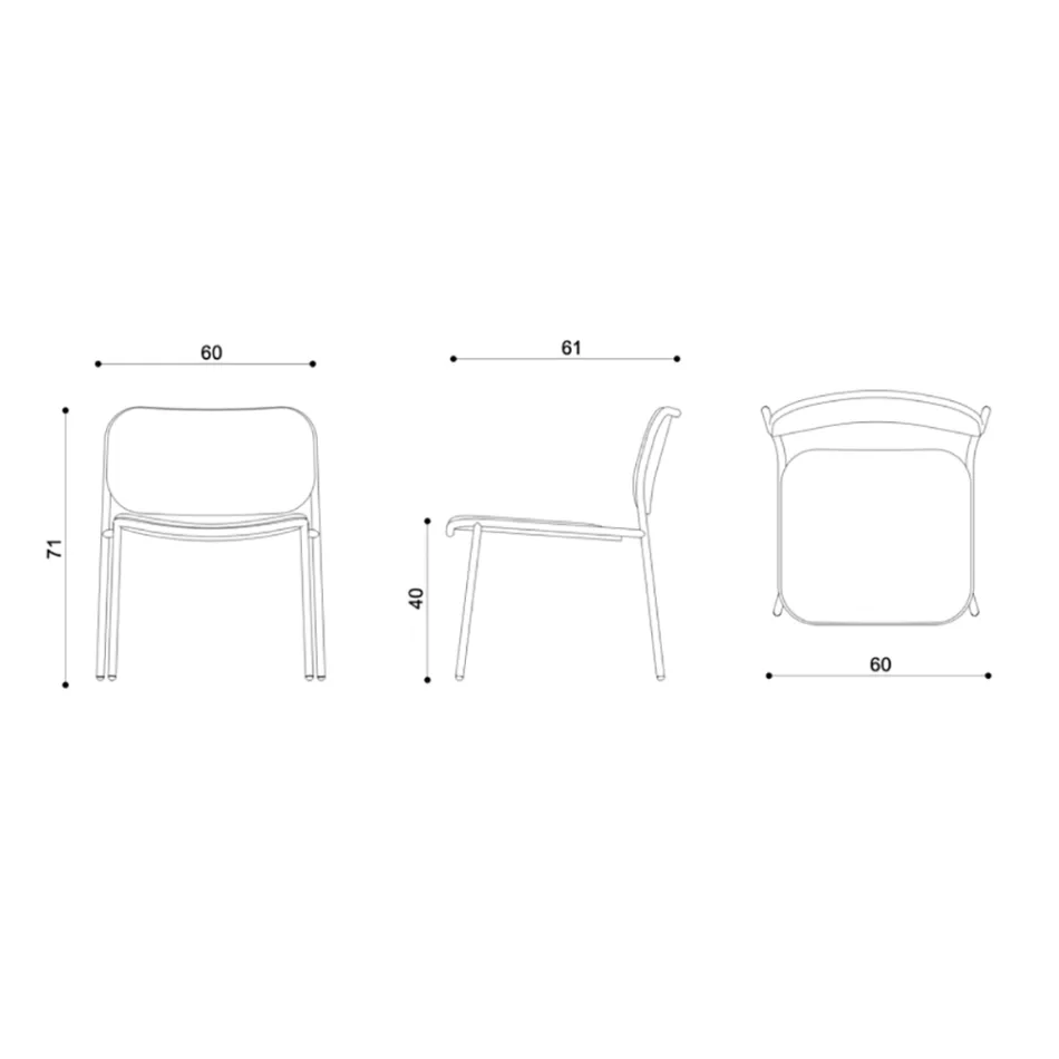 Woonkamer fauteuil in stof en metaal Made in Italy 2 stuks - Sangria Viadurini