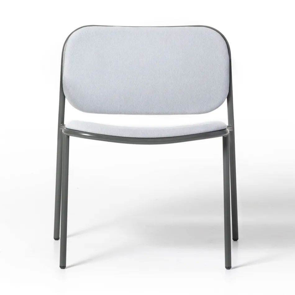 Woonkamer fauteuil in stof en metaal Made in Italy 2 stuks - Sangria Viadurini