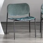 Woonkamer fauteuil in stof en metaal Made in Italy 2 stuks - Sangria Viadurini