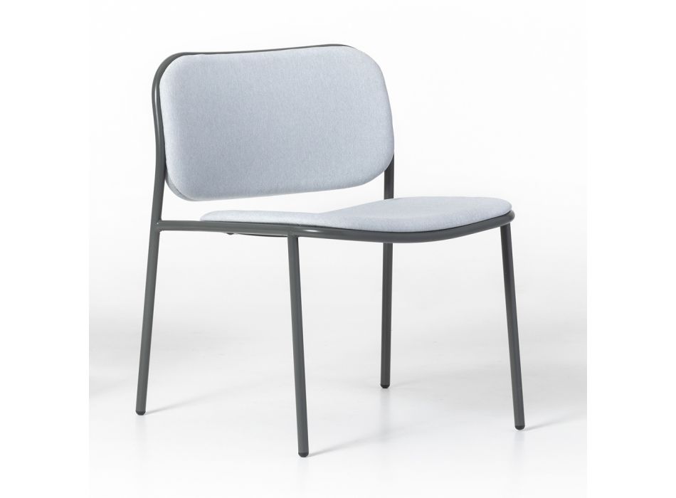 Woonkamer fauteuil in stof en metaal Made in Italy 2 stuks - Sangria Viadurini