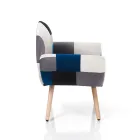 Woonkamerfauteuil met patchworkstof - Bromo Viadurini