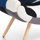 Woonkamerfauteuil met patchworkstof - Bromo Viadurini