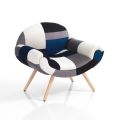 Woonkamerfauteuil met patchworkstof - Bromo