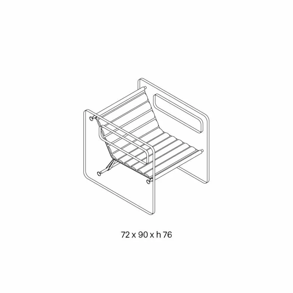 Woonkamer fauteuil in glas en zitting in wit leer Modern design - Tecna Viadurini