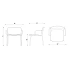 Woonkamer fauteuil bekleed met stof Made in Italy 2 stuks - Sangria Viadurini