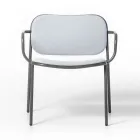 Woonkamer fauteuil bekleed met stof Made in Italy 2 stuks - Sangria Viadurini