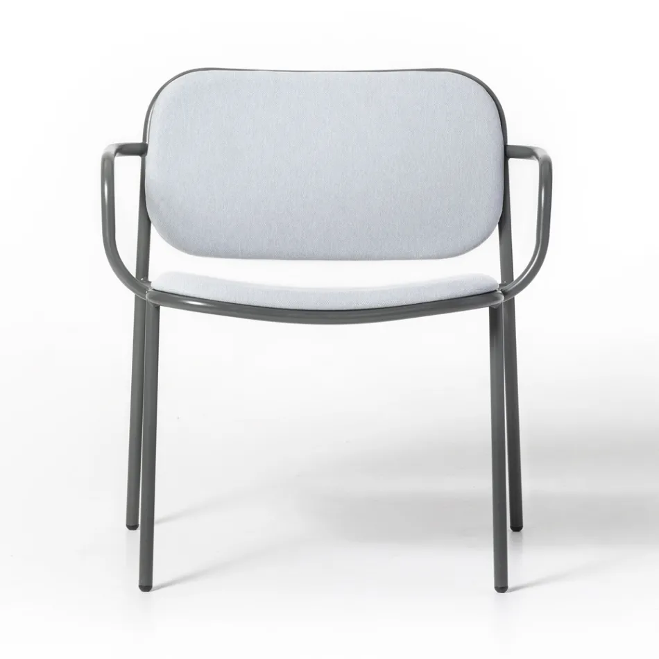 Woonkamer fauteuil bekleed met stof Made in Italy 2 stuks - Sangria Viadurini