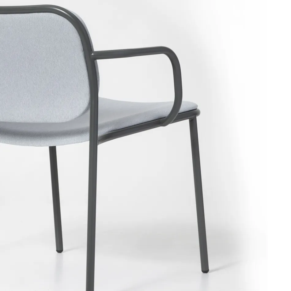 Woonkamer fauteuil bekleed met stof Made in Italy 2 stuks - Sangria Viadurini