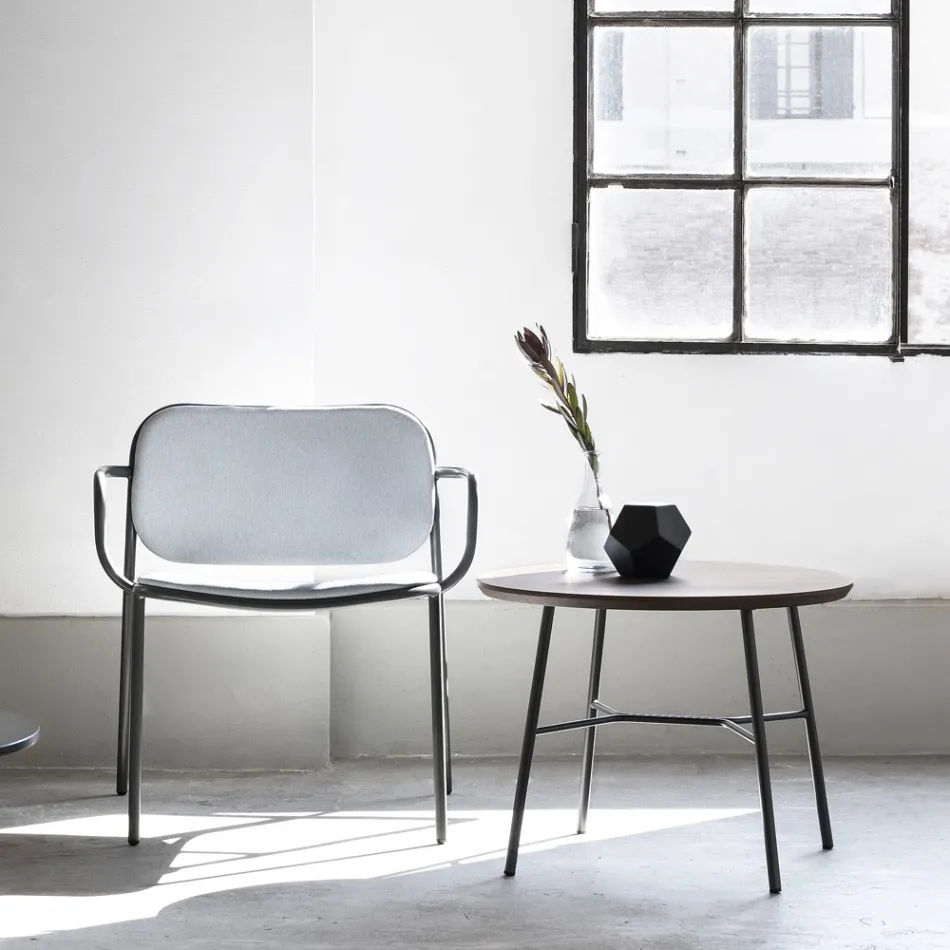 Woonkamer fauteuil bekleed met stof Made in Italy 2 stuks - Sangria Viadurini