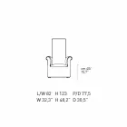 Woonkamer fauteuil bekleed met zwart en wit fluweel Gemaakt in Italië - Gedda Viadurini