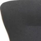 Draaibare woonkamerfauteuil in leer en metaal Made in Italy - Butterfly Viadurini