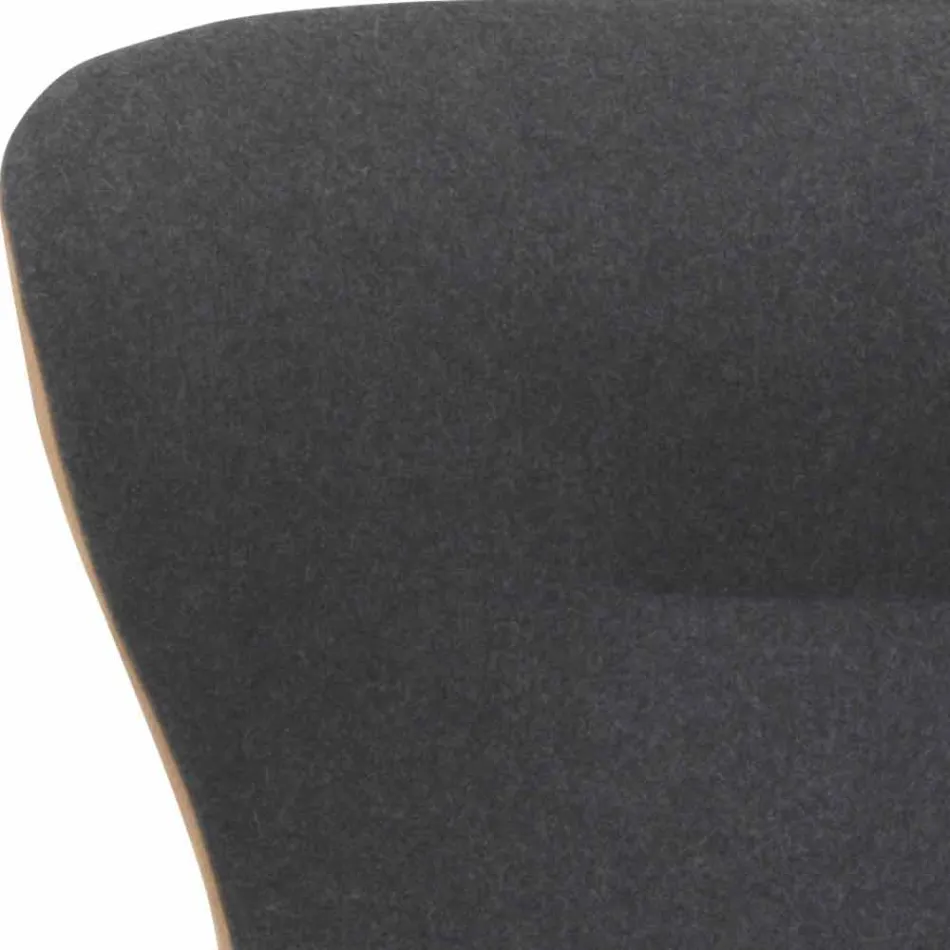 Draaibare woonkamerfauteuil in leer en metaal Made in Italy - Butterfly Viadurini