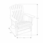 Geregenereerde massief teakhouten woonkamerfauteuil - Boatta Viadurini