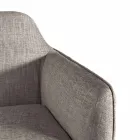 Woonkamer fauteuil in stof met metalen poten Made in Italy - kersen Viadurini