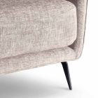 Woonkamer fauteuil in stof met metalen poten Made in Italy - kersen Viadurini