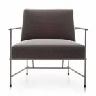 Stoffen woonkamer fauteuil met metalen structuur Made in Italy - Manilla Viadurini