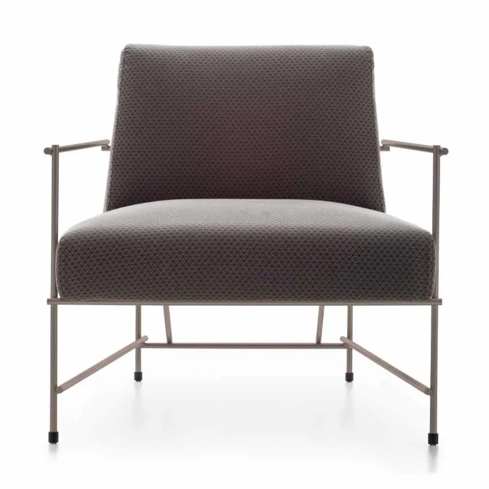 Stoffen woonkamer fauteuil met metalen structuur Made in Italy - Manilla Viadurini