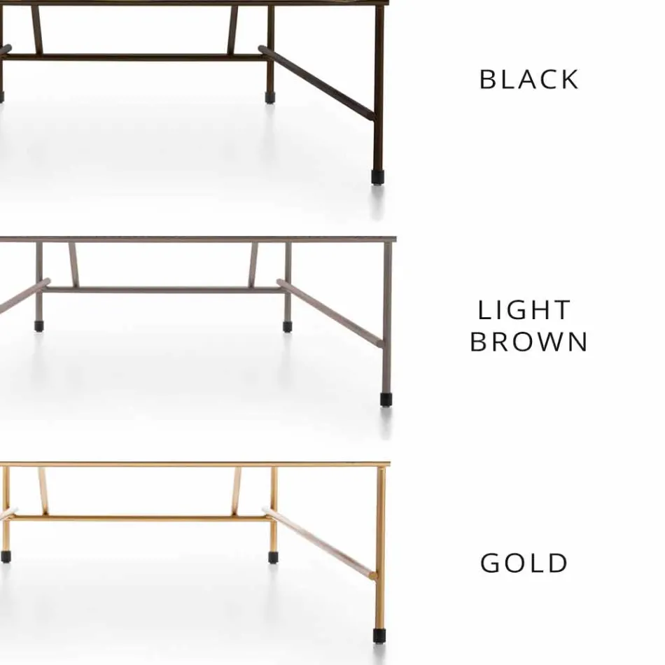 Stoffen woonkamer fauteuil met metalen structuur Made in Italy - Manilla Viadurini