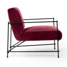 Stoffen woonkamer fauteuil met metalen structuur Made in Italy - Manilla Viadurini