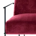 Stoffen woonkamer fauteuil met metalen structuur Made in Italy - Manilla Viadurini