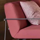 Stoffen woonkamer fauteuil met metalen structuur Made in Italy - Manilla Viadurini