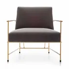 Stoffen woonkamer fauteuil met metalen structuur Made in Italy - Manilla Viadurini