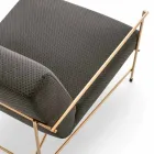 Stoffen woonkamer fauteuil met metalen structuur Made in Italy - Manilla Viadurini