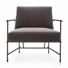 Stoffen woonkamer fauteuil met metalen structuur Made in Italy - Manilla Viadurini