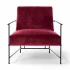 Stoffen woonkamer fauteuil met metalen structuur Made in Italy - Manilla Viadurini