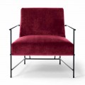 Stoffen woonkamer fauteuil met metalen structuur Made in Italy - Manilla