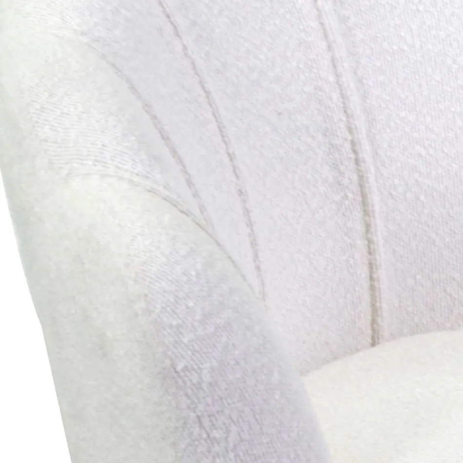 Woonkamerfauteuil van metaal en stof - Achtergrond Viadurini