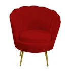 Woonkamer fauteuil van metaal en fluweel - Achtergrond Viadurini