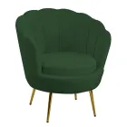 Woonkamer fauteuil van metaal en fluweel - Achtergrond Viadurini