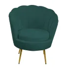 Woonkamerfauteuil van metaal en fluweel - Achterkant Viadurini