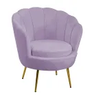 Woonkamerfauteuil van metaal en fluweel - Achterkant Viadurini