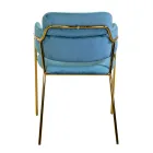 Woonkamerfauteuil van goud metaal en fluweel - Vlag Viadurini