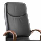 Executive bureaustoel met beukenhouten voet en armleuning - Savino Viadurini