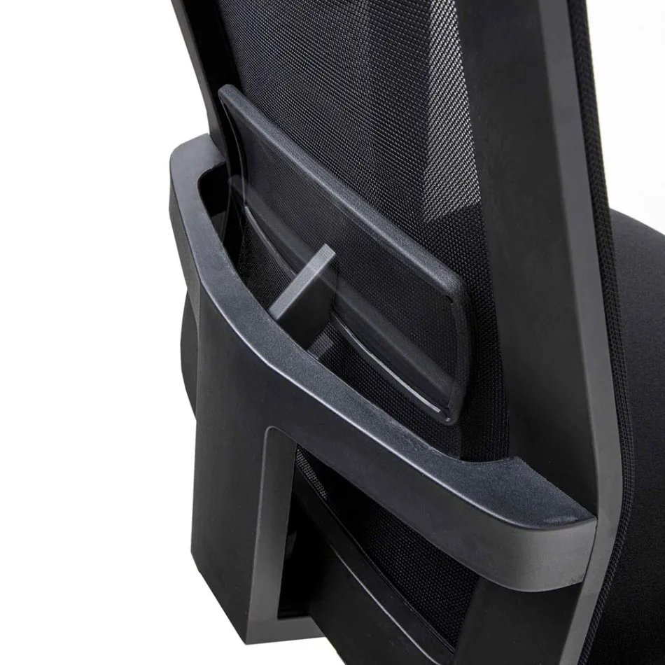 Draaibare bureaustoel met gaslift in technische stof en gaas - Kantoor Viadurini