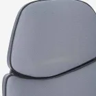 Verstelbare draaibare bureaustoel in staal en polyester - Luigio Viadurini