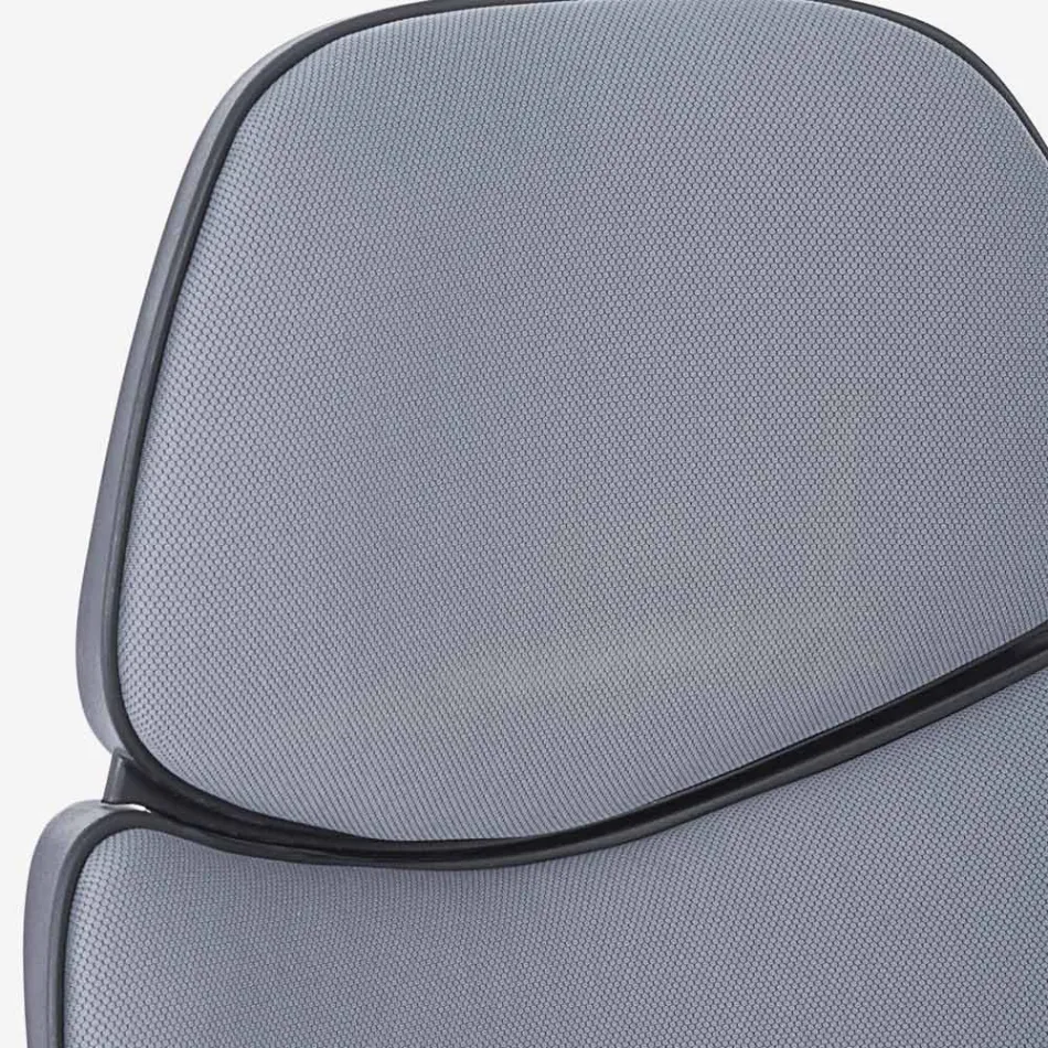 Verstelbare draaibare bureaustoel in staal en polyester - Luigio Viadurini